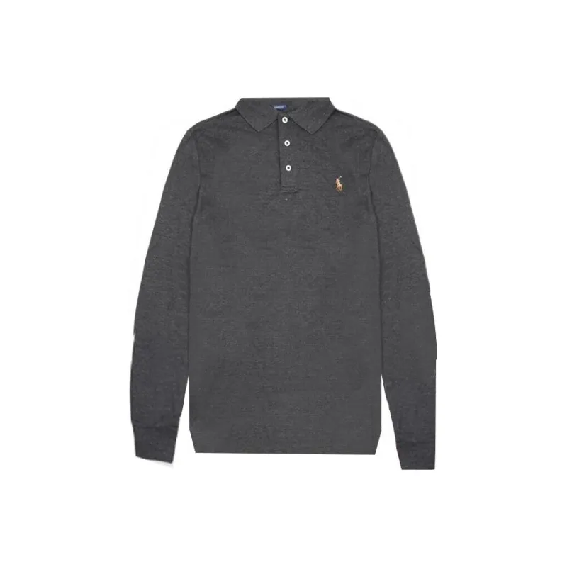 Polo Ralph Lauren FW22 Polo Shirt Men's Black Gray Color-0