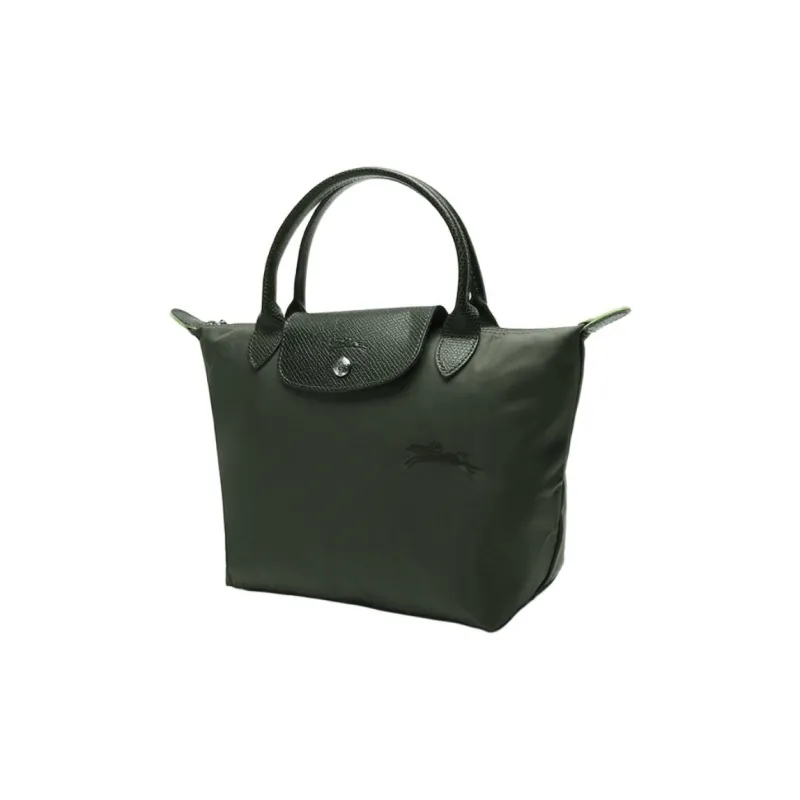 LONGCHAMP Le Pliage Green Canvas Dumpling Bag, Canvas Bag, Handbag Small Size Women's Forest Green-1