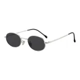 Silver Frame with Gray Black Lens