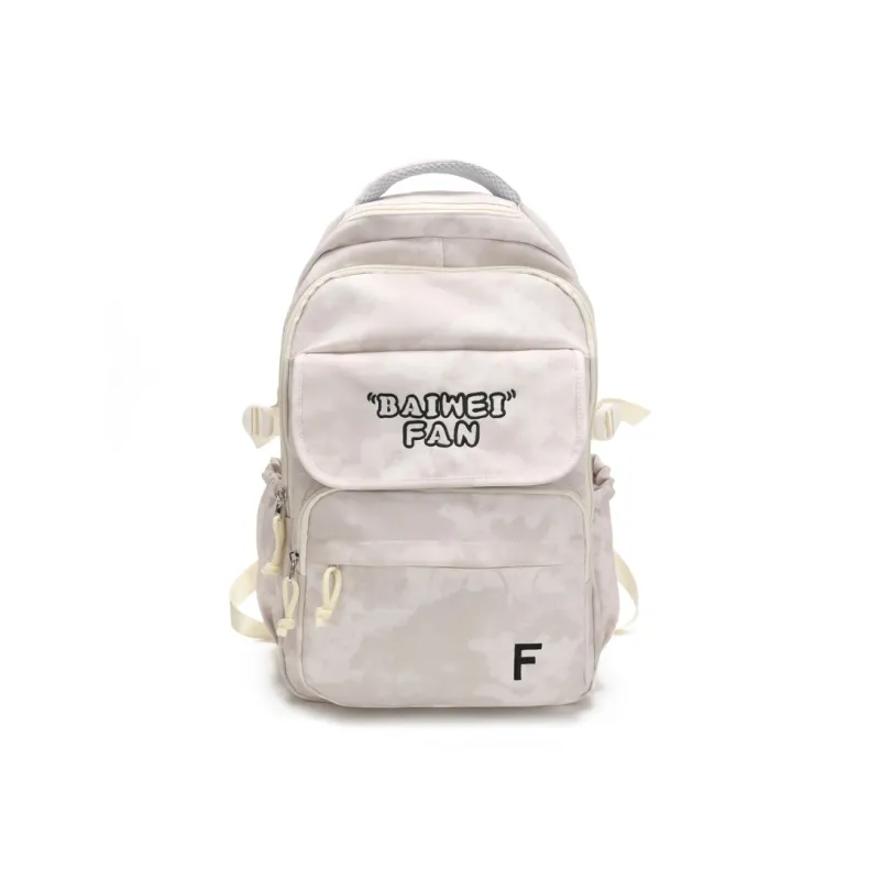 XIANGSU Nylon Backpack Unisex White/Black/Red/Green-0