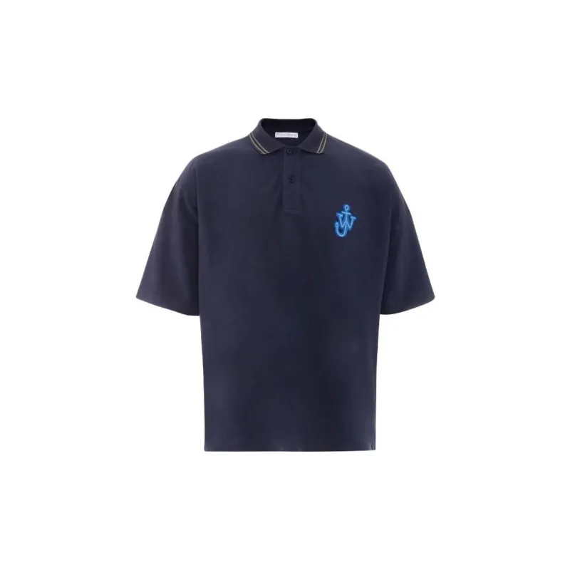 JW Anderson Anchor Patch Short Sleeve Polo Shirt-0