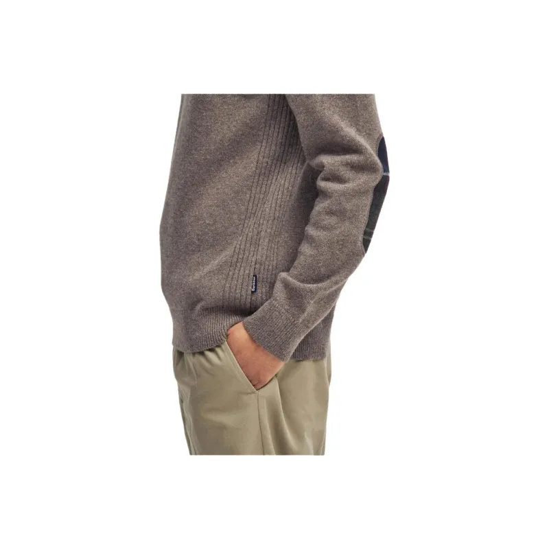 BARBOUR Checked Panel Crewneck Jumper-4