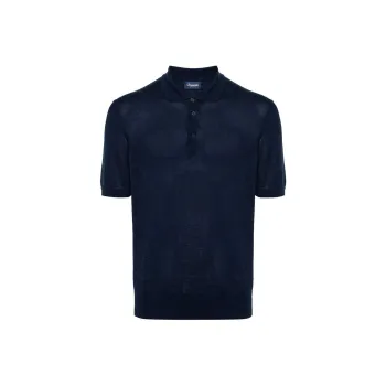 Drumohr Cotton linen Knit Polo Shirt