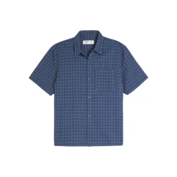 Hollister Shirt Men's Navy Plaid