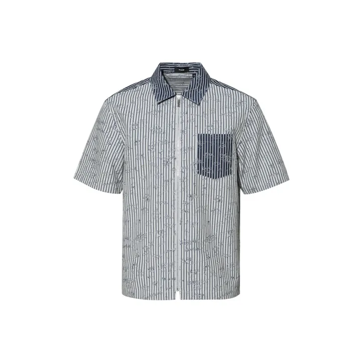 RARE Short Sleeved Shirt Men's Blue-0