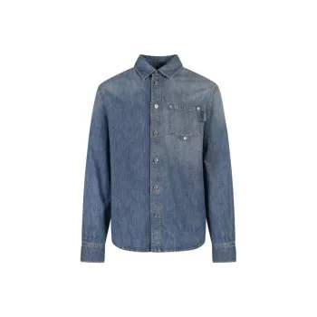 Bottega Veneta Light Washed Denim Relaxed Fit Shirt