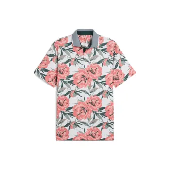 PUMA MATTR Beautiful Game Polo Shirt Men's White Fire Red