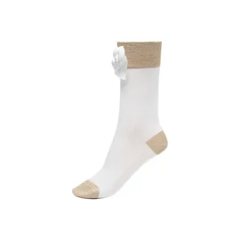 CHANEL 25P Spring Summer Preview Collection Mid Calf Socks Women's White