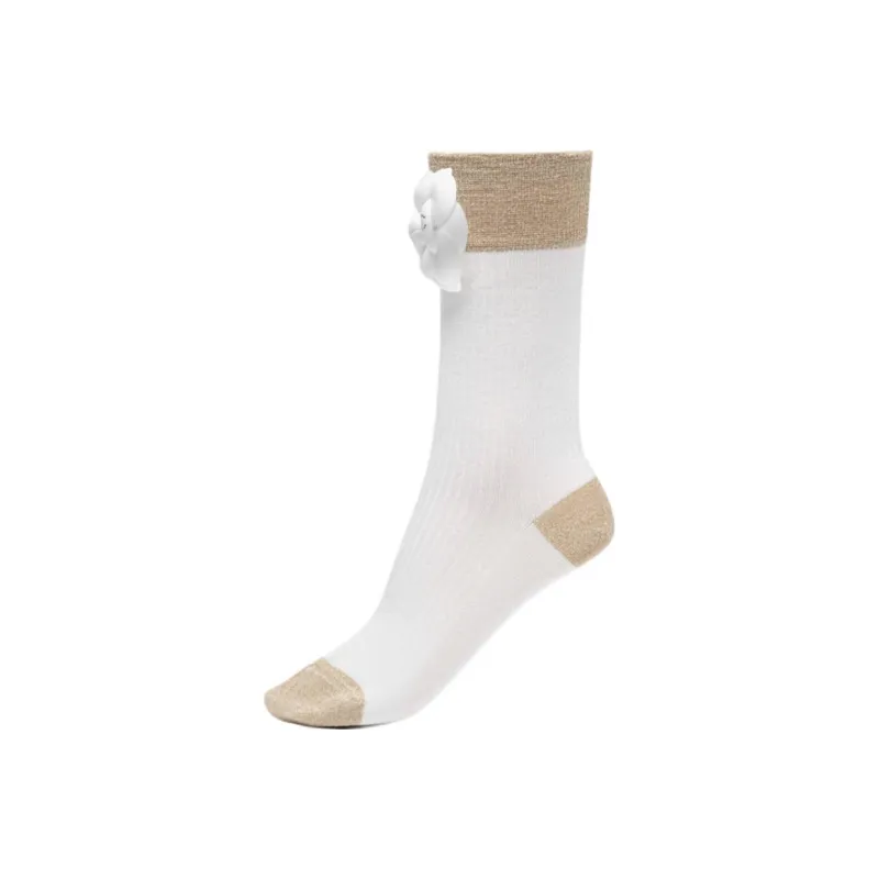 CHANEL 25P Spring Summer Preview Collection Mid Calf Socks Women's White-0