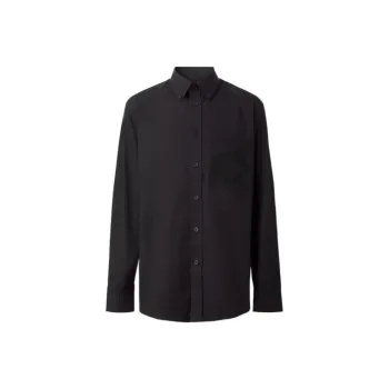 Burberry Logo Embroidered Long Sleeved Shirt