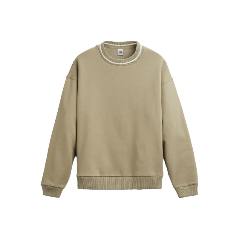 ZARA Sweatshirts Men Brown-0