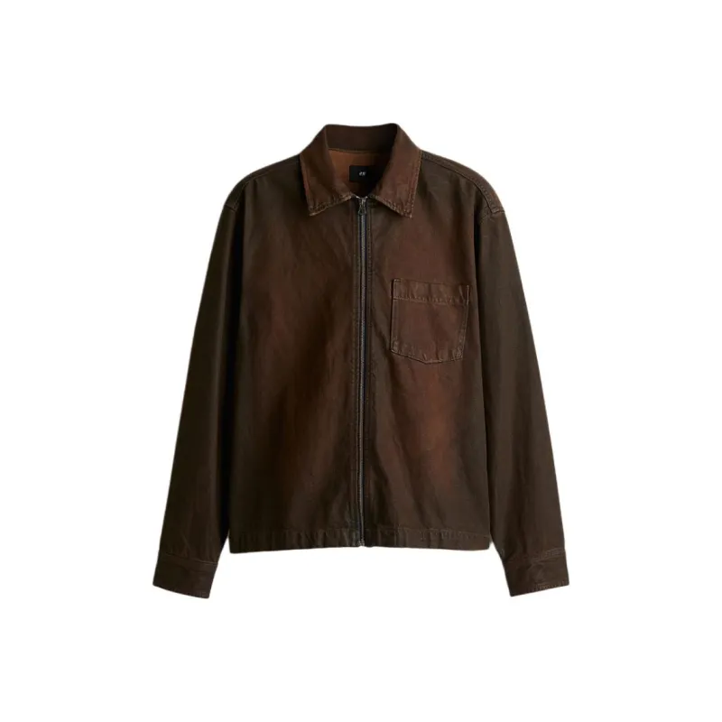H&M Shirts Men Dark Brown-0