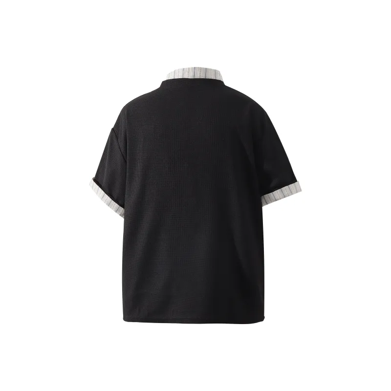 OGEK T Shirt Unisex White Comes With White Blue Shirt+Brooch-3
