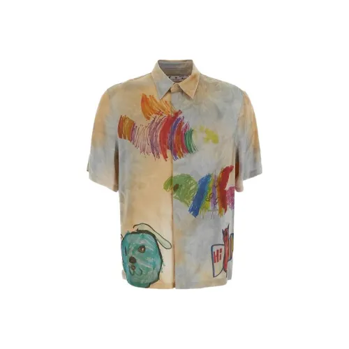 OFF WHITE Cartoon Printed Short Sleeved Shirt