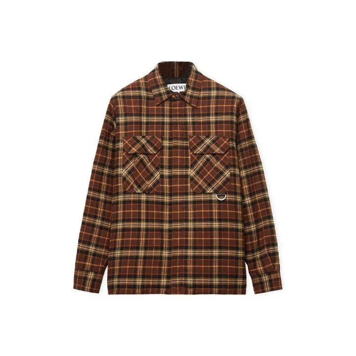 LOEWE Padded Check Shirt-0