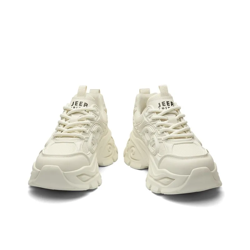 JEEP SPIRIT Chunky Sneakers Men Low Top Beige-4