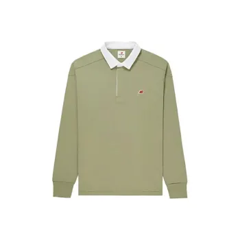 New Balance Made In Usa Long Sleeve Polo Shirt Unisex Green