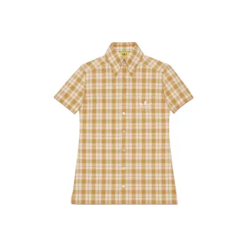 GUCCI X Adidas Check Cotton Shirt