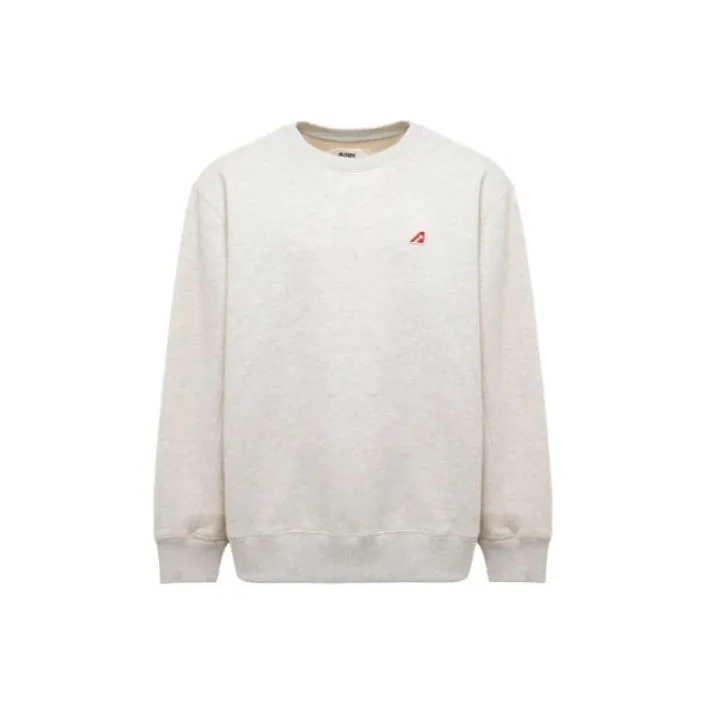 AUTRY Melange Gray Ease Crew Neck Sweatshirt Sweatshirt Men's Gray-0