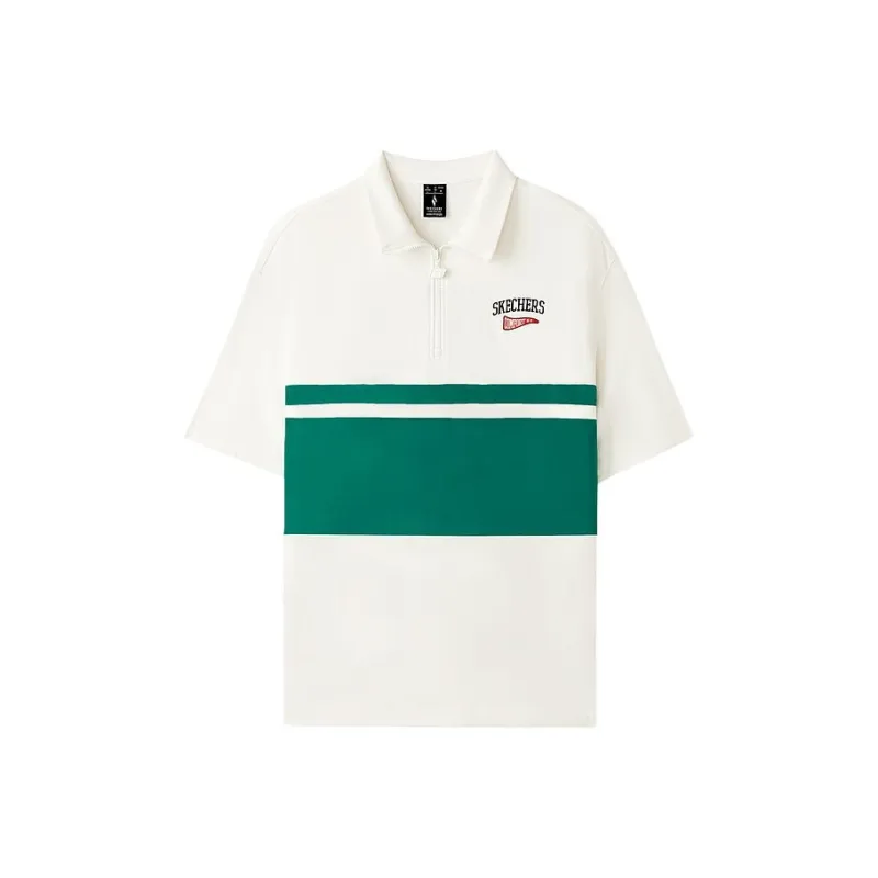 Skechers SS25 Polo Shirt Unisex Marshmallow White-0