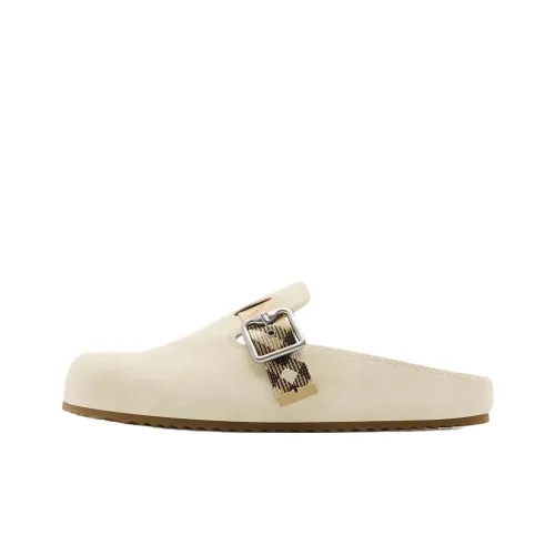 Burberry Closed Toe Slippers Women's Beige