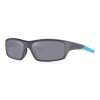 PARIM Rubber Rectangular Sunglasses Kids' Gray
