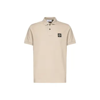 STONE ISLAND Logo Patch Short Sleeved Polo Shirt