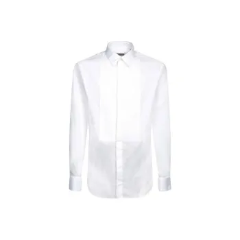 GIORGIO ARMANI Cotton Tuxedo Shirt With Pleated Detail