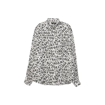Balenciaga Logo Strips Large Fit Shirt