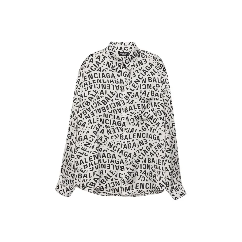 Balenciaga Logo Strips Large Fit Shirt-0