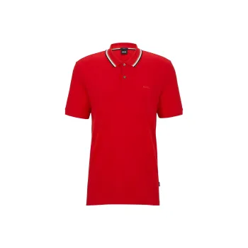 HUGO BOSS Polo Shirts Men Red