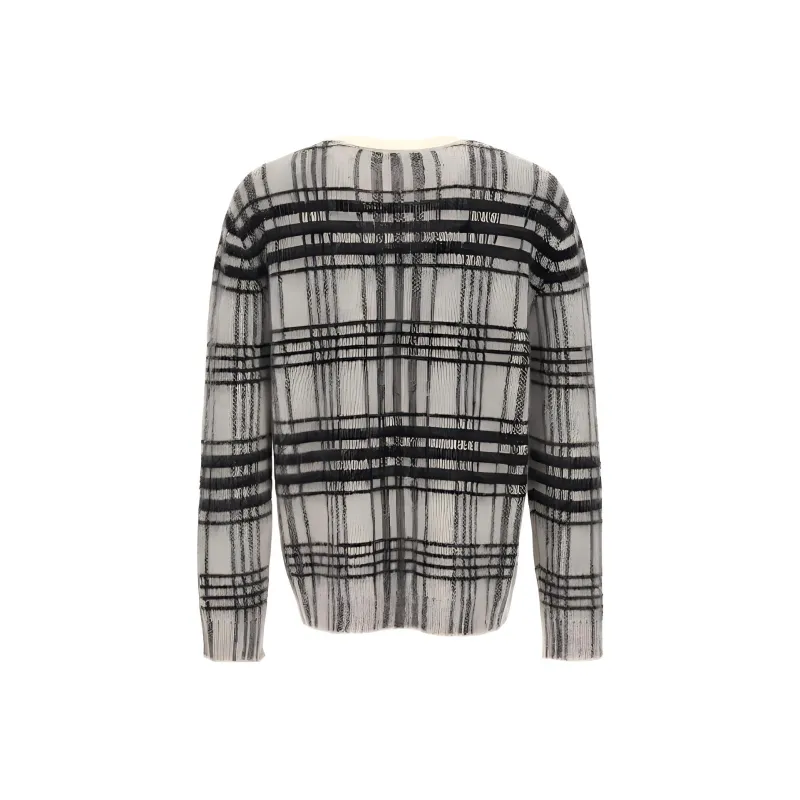 JW Anderson Logo Intarsia Knit Checked Jumper-1