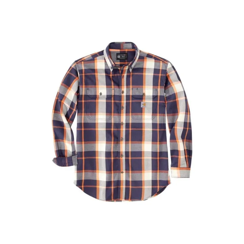 Carhartt 104507 TWILL LONG-SLEEVE PLAID SHIRT Shirt LOOSE FIT Men's-3