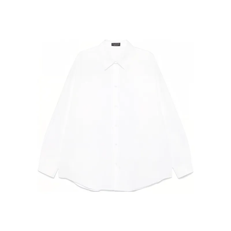 Balenciaga Logo Embroidered Long Sleeved Shirt-0