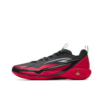 CHAOJIANTA Anti Slip Wear Resistant Low Top Nitrogen Technology Basketball Shoes Men's Basic Black Classic Red