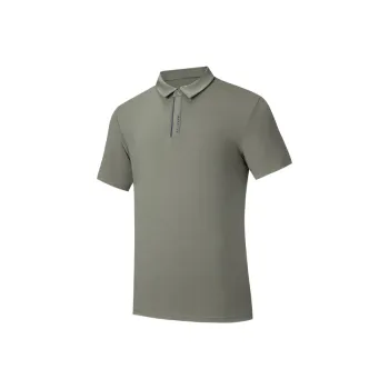 Anta Variety Training Collection Polo Shirt Men's Coffee Bean Gray
