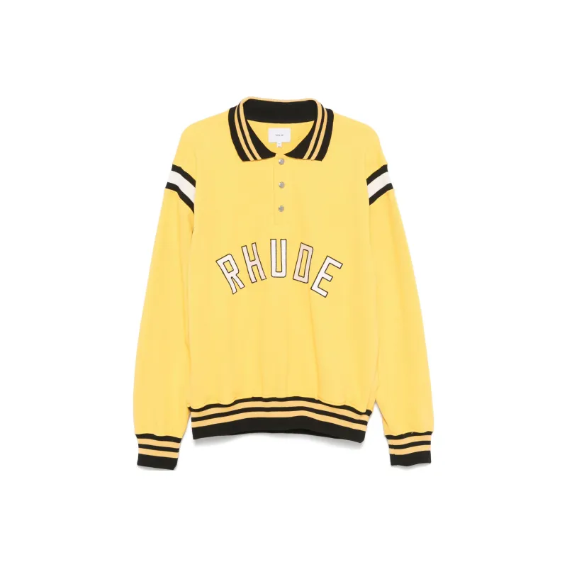RHUDE Long Sleeve Warm Up Polo-0