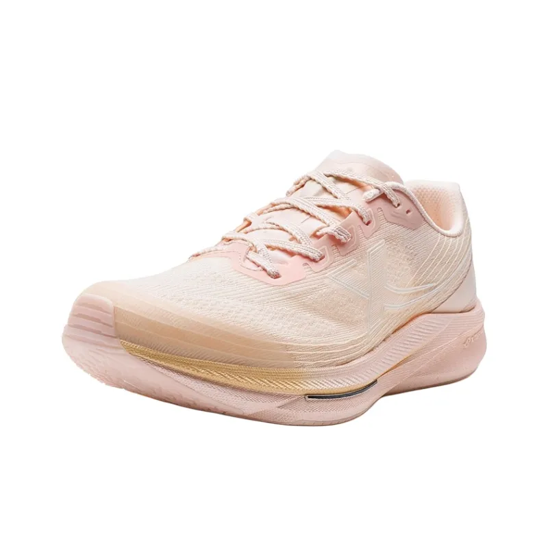 XTEP One Piece Molding 3rd Generation Physical Education Exam Edition Running Shoes Women's Low Top Supreme Pink/Evening Orange-1