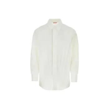 Valentino Pleated Buttoned Long Sleeved Shirt