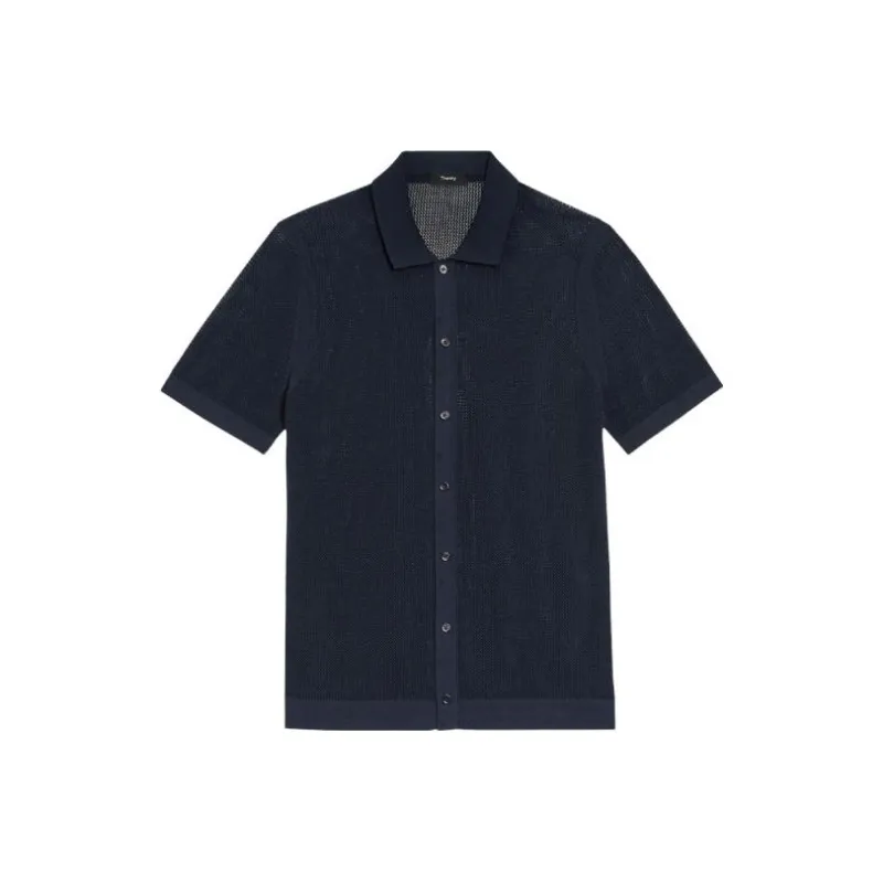 THEORY Textured Short sleeve Cardigan-0