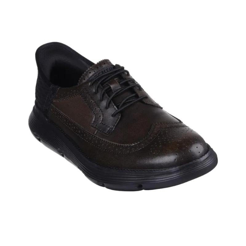 Skechers Low Top Casual Shoes Men's Dark Brown-2