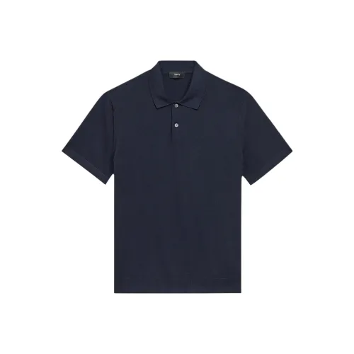 THEORY Polo Shirt Men's Navy Blue