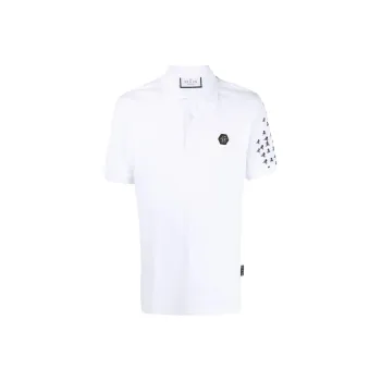 PHILIPP PLEIN Skull And Bones Cotton Polo Shirt