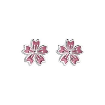 QUIET LOVE S999 Fine Silver Stud Earrings Women's