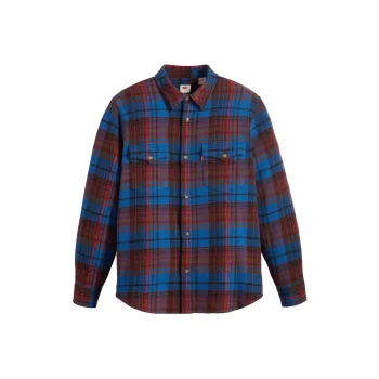 Levis Shirts Men Blue Brown
