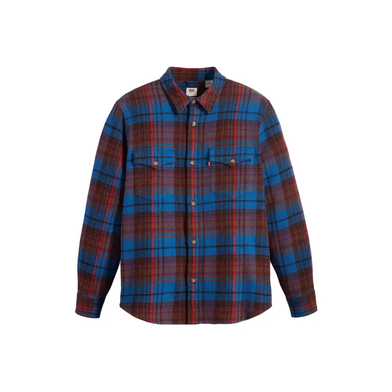 Levis Shirts Men Blue Brown-0