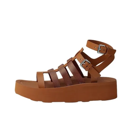HERMES Jupiter Roman Sandals 4cm Women's Brown