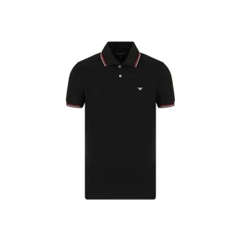 EMPORIO ARMANI Slim fit Stretch Piqué Polo Shirt With Micro Eagle