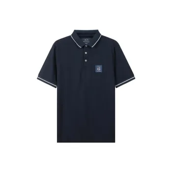ARMANI EXCHANGE SS23 Polo Shirt Men's Marine Blue
