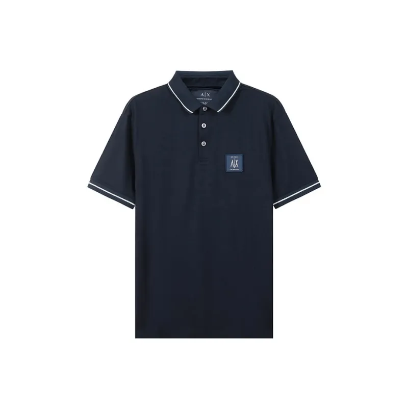 ARMANI EXCHANGE SS23 Polo Shirt Men's Marine Blue-0
